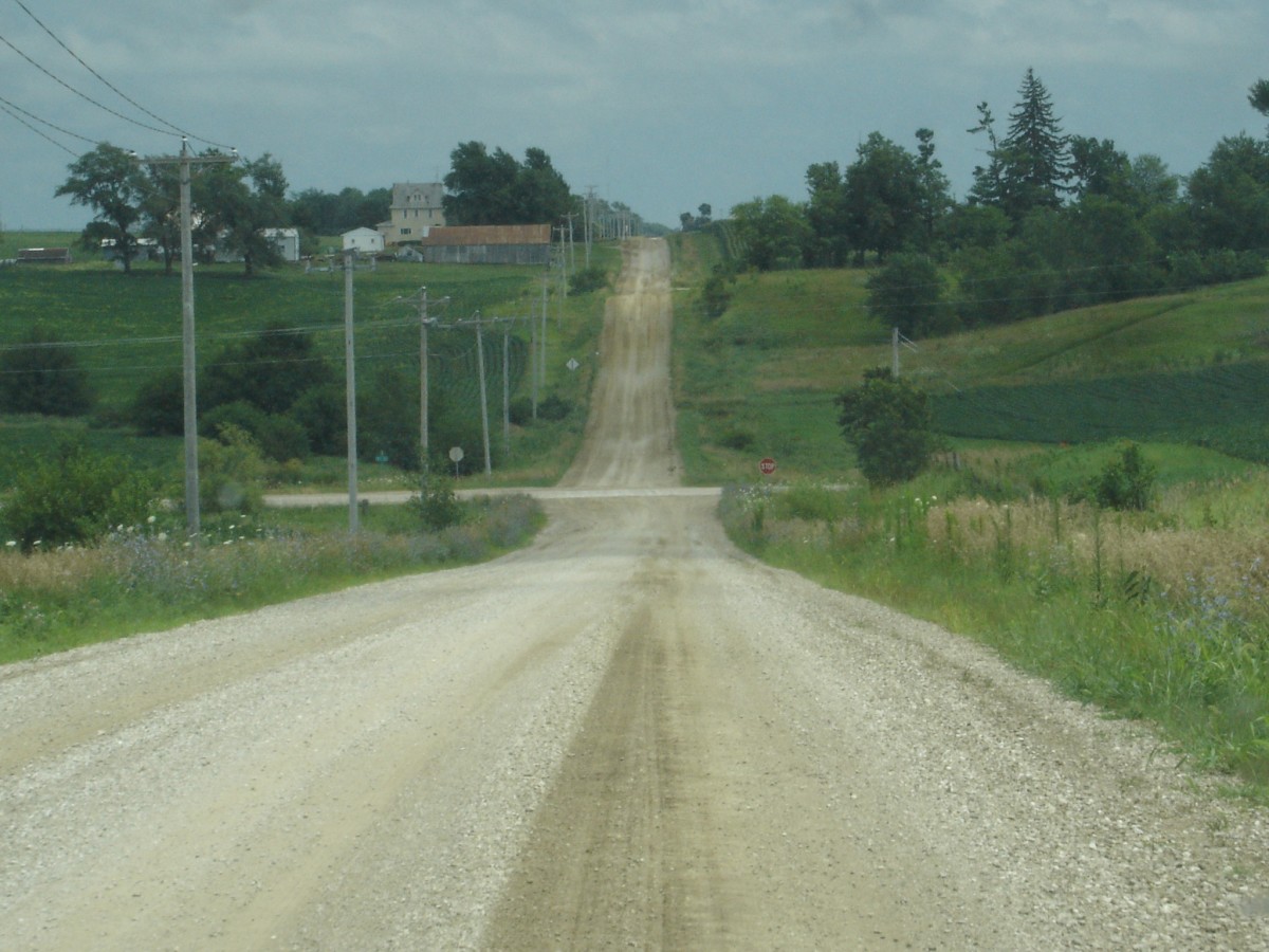 A road leading into Brooklyn, Iowa.