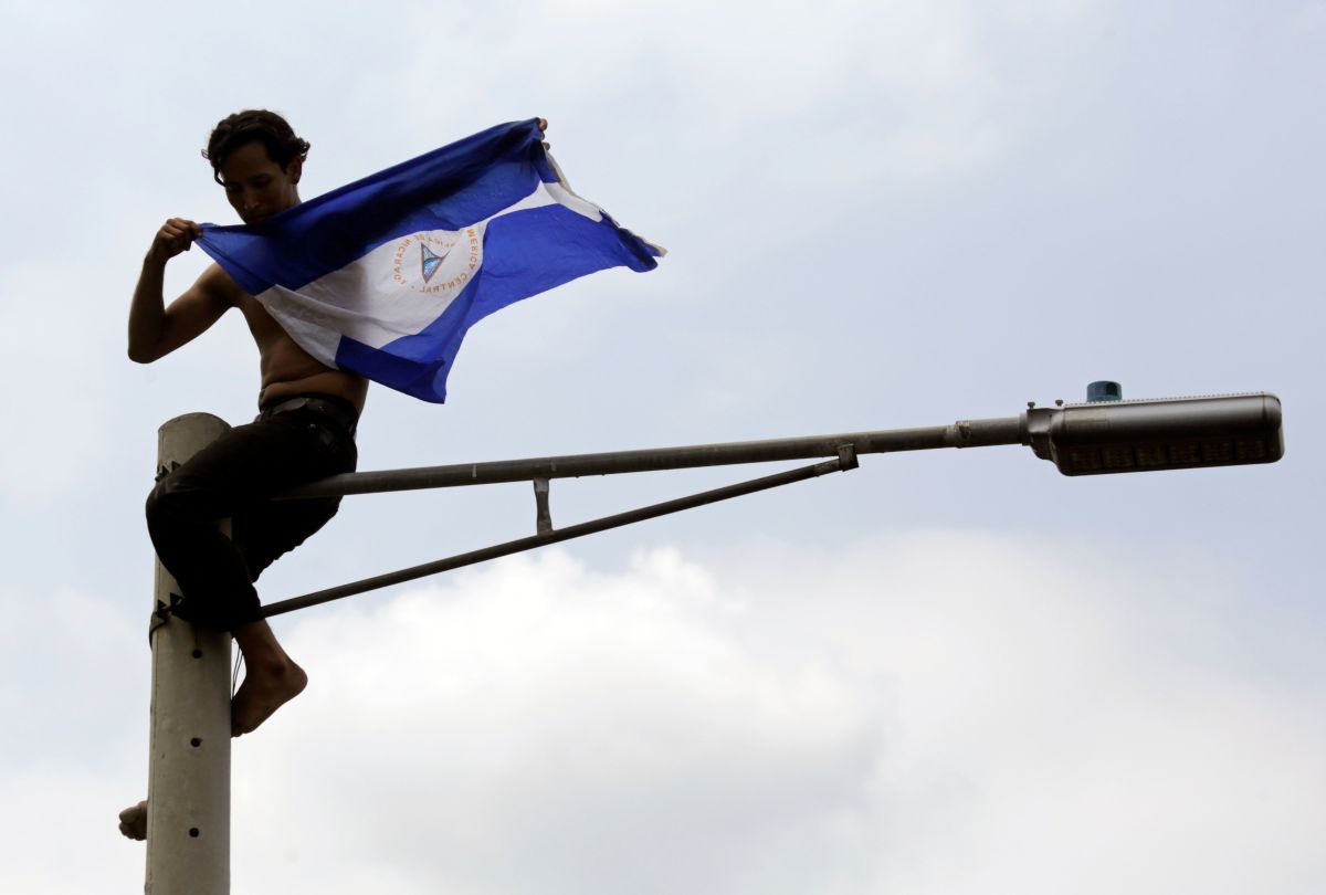 Demonstrators take part in a march against President Daniel Ortega's government in Managua, Nicaraguan, on September 9th, 2018. Last week, Ortega expelled the United Nations' human rights commission after it published a report criticizing the climate of fear in the Central American country.