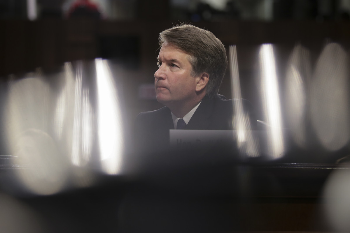 Brett Kavanaugh listens to opening statements during his Supreme Court confirmation hearing on September 4th, 2018, in Washington, D.C.