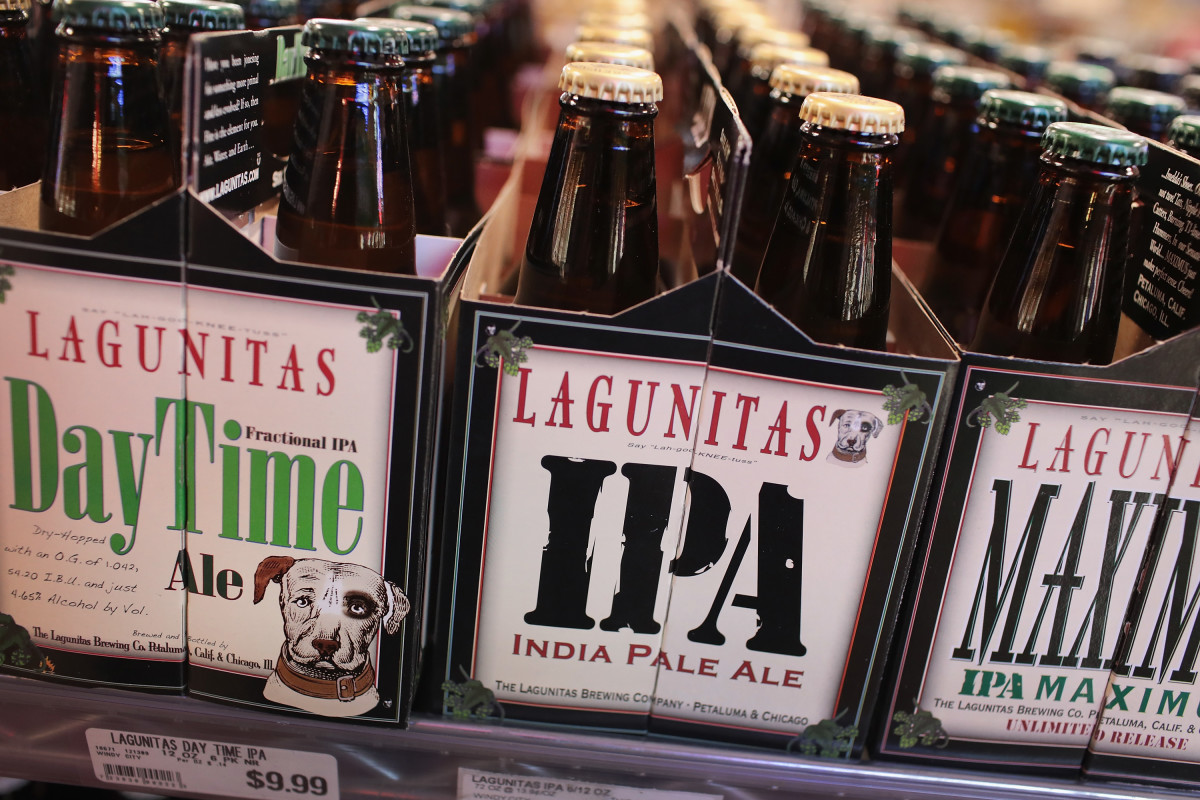 Lagunitas beer on sale in Chicago, Illinois.