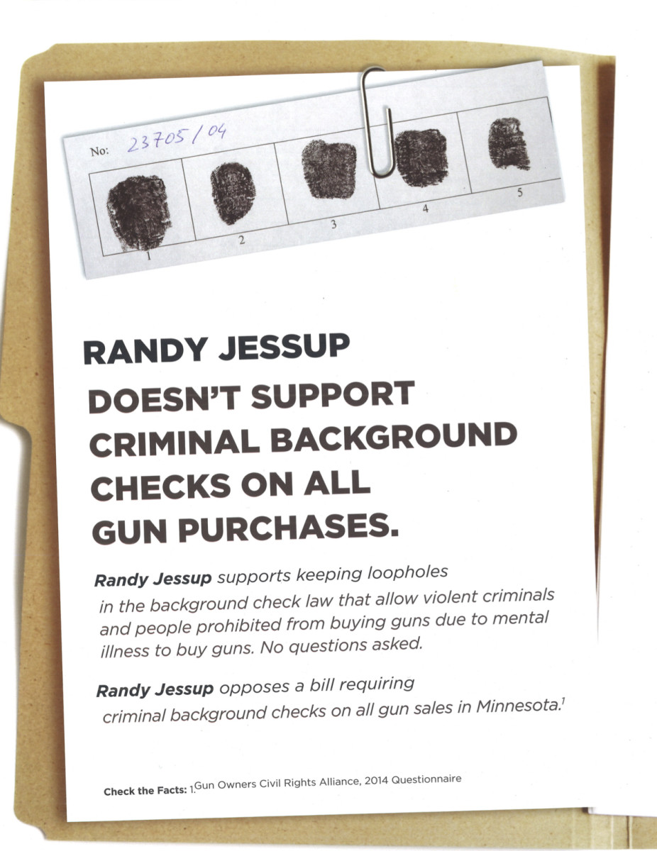 A Minnesota campaign flyer from Everytown for Gun Safety.