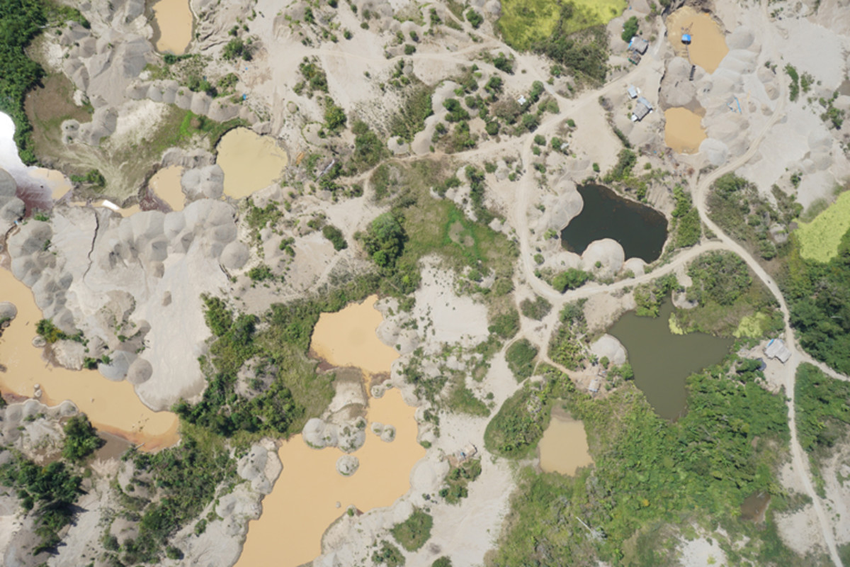 Deforestation aerial photograph.