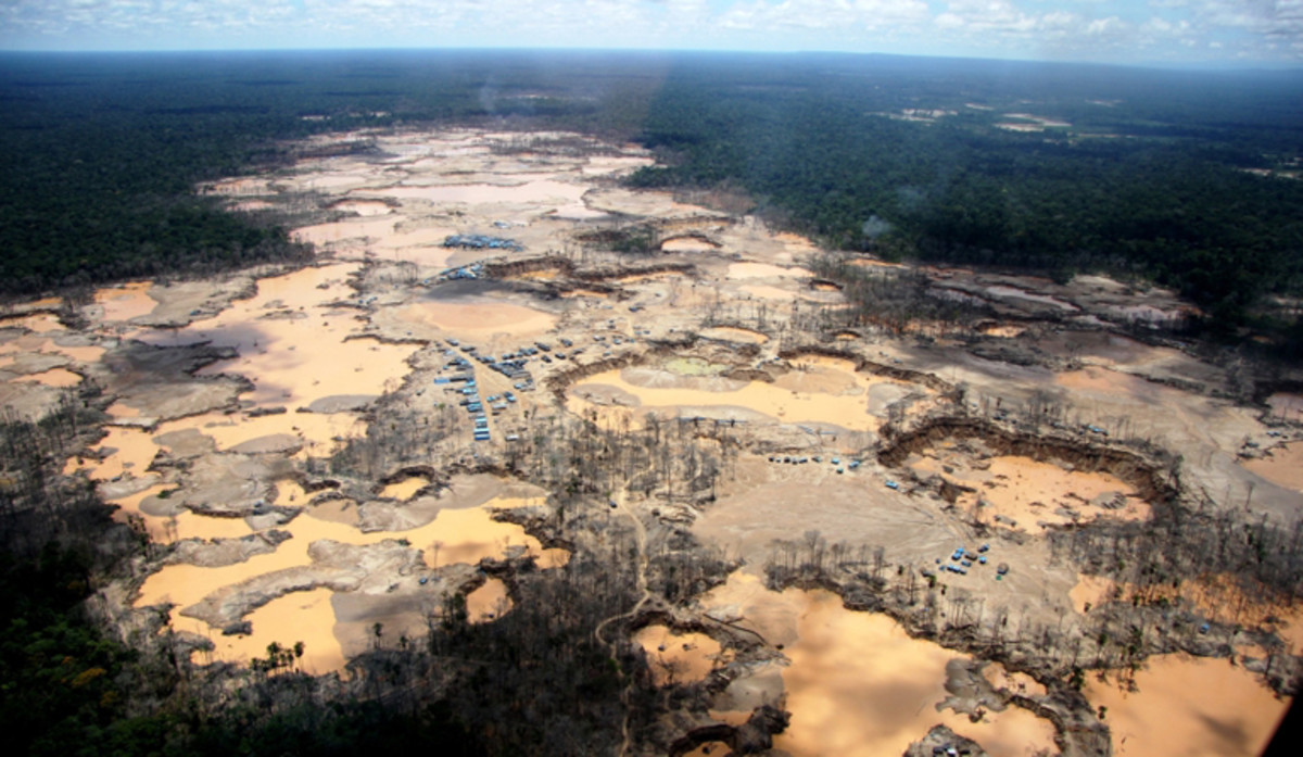 Deforestation aerial photograph.