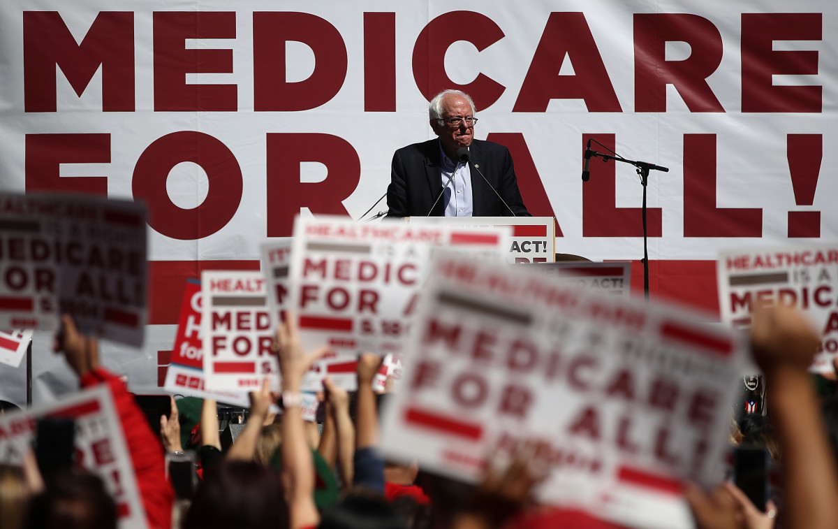 Senator Bernie Sanders speaks during a health-care rally at the 2017 Convention of the California Nurses Association on September 22nd, 2017, in San Francisco, California.