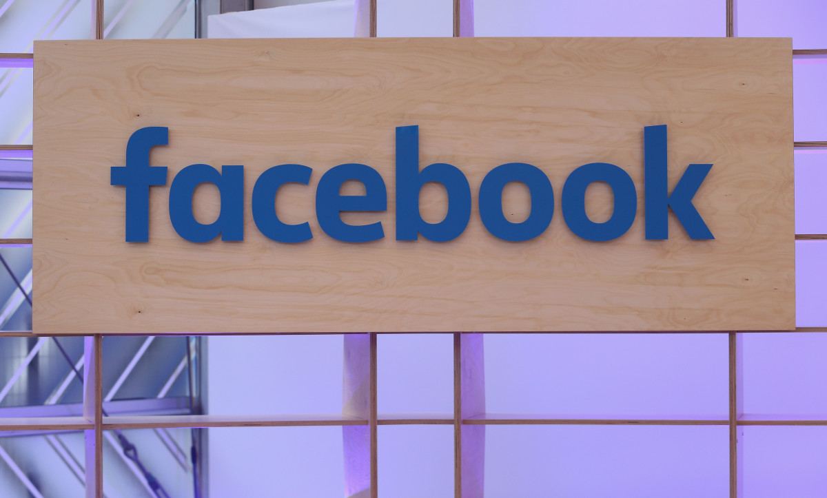 The Facebook logo is displayed at the Facebook Innovation Hub on February 24th, 2016, in Berlin, Germany.