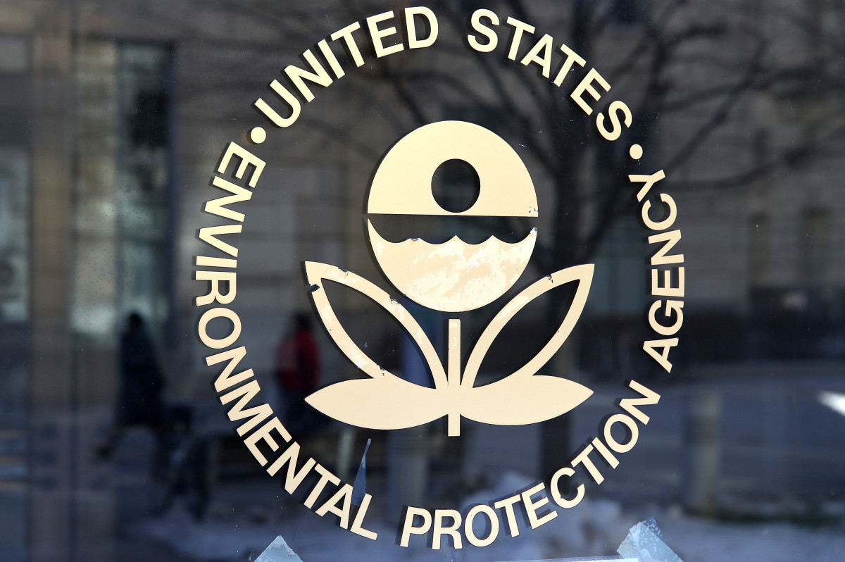 The Environmental Protection Agency's logo is displayed on a door at its headquarters on March 16th, 2017, in Washington, D.C.