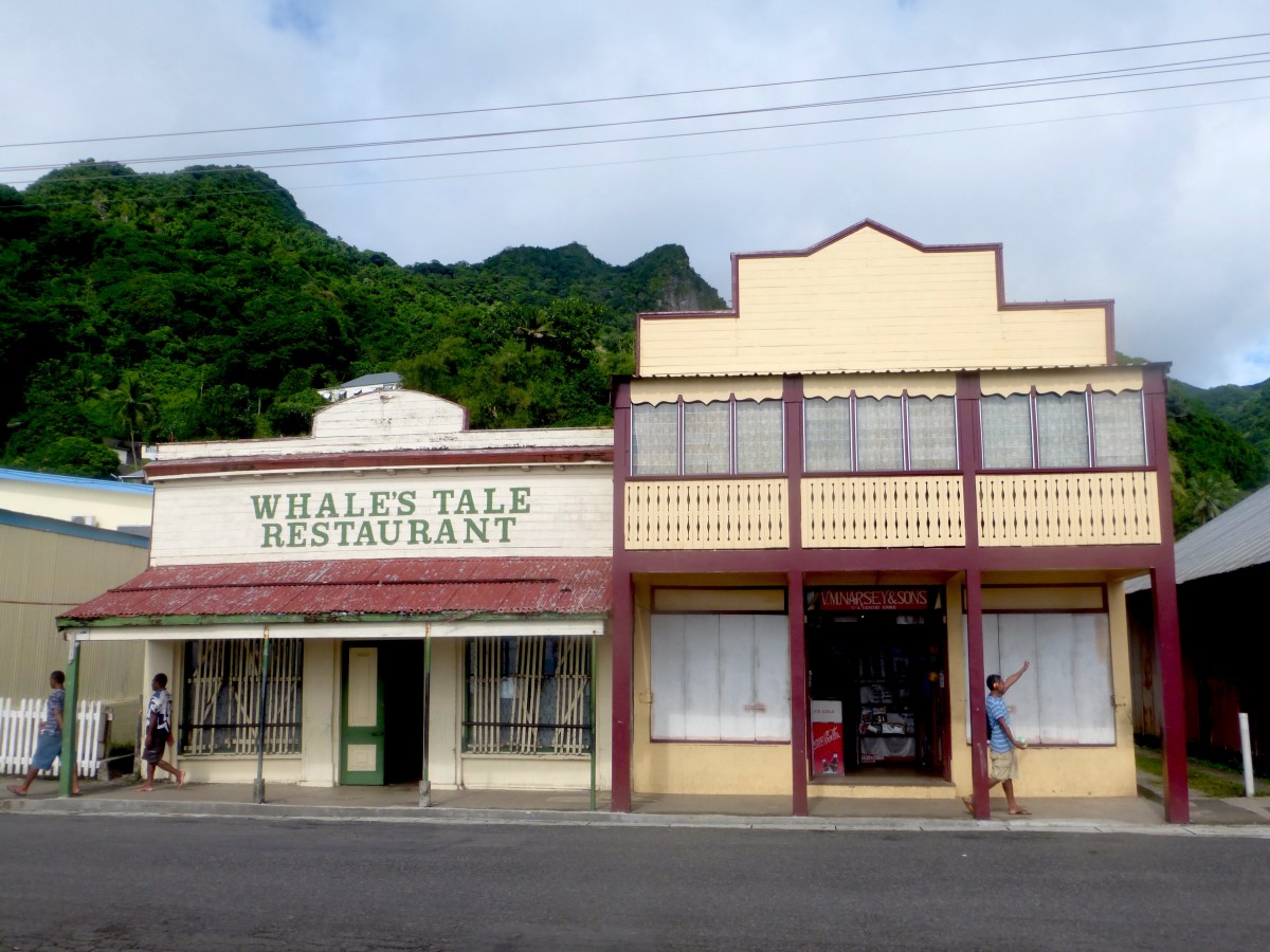 Main street on the waterfront in the town of Levuka.