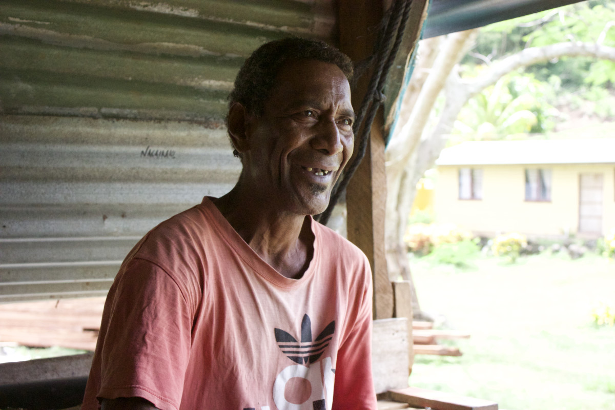 Village headman Stino Naqarase of Nacamaki village on Koro Island in Fiji.