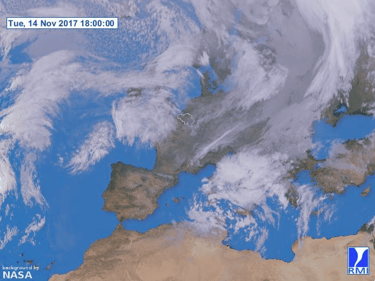 The storm's progress through the Mediterranean this week.