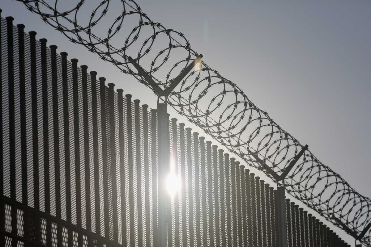 Border fence near Hidalgo, Texas.