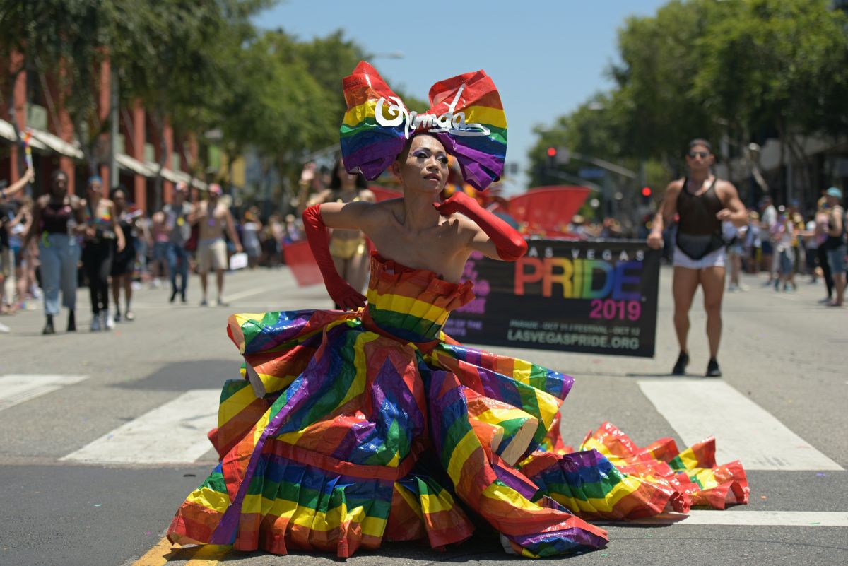 People participate in the annual L.A. Pride Parade in West Hollywood, California, on June 9th, 2019.