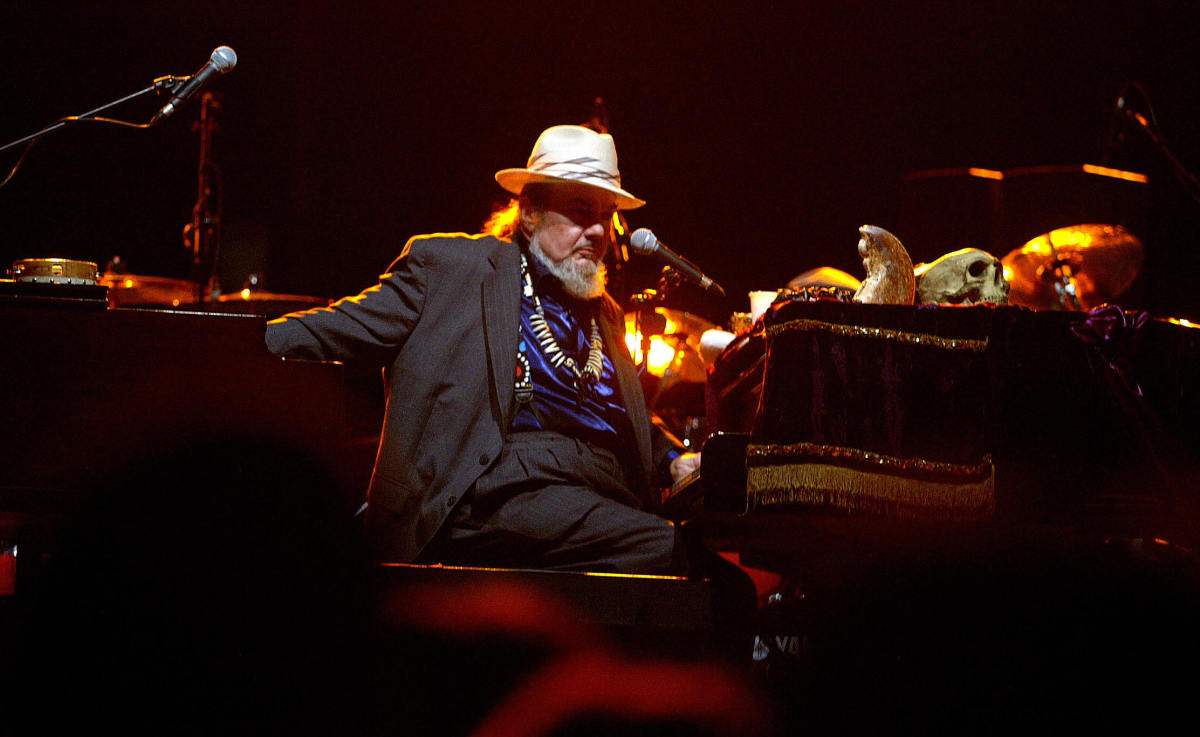 Dr. John performs a concert at the bull ring in Valencia, Spain, on June 23rd, 2004.