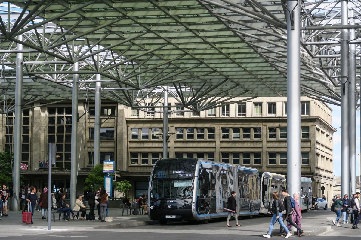 An electric bus in France.