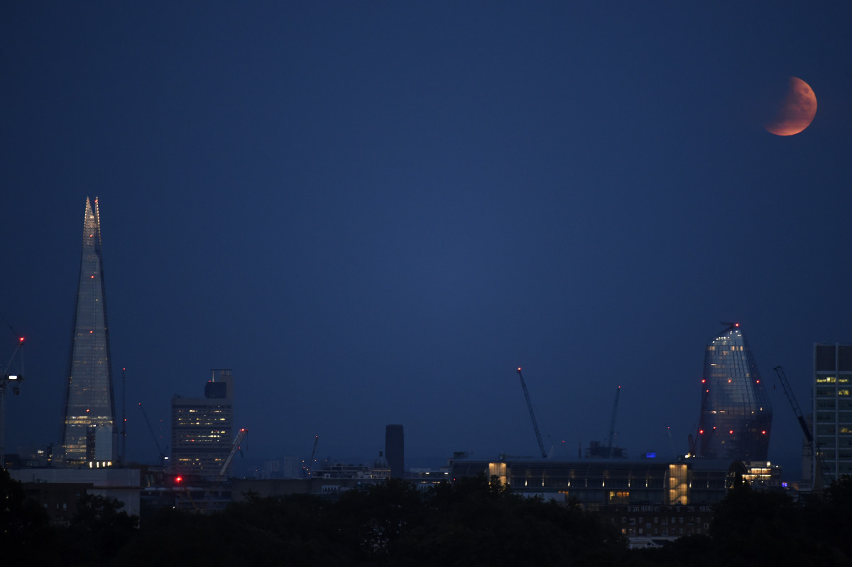 A lunar eclipse over London.