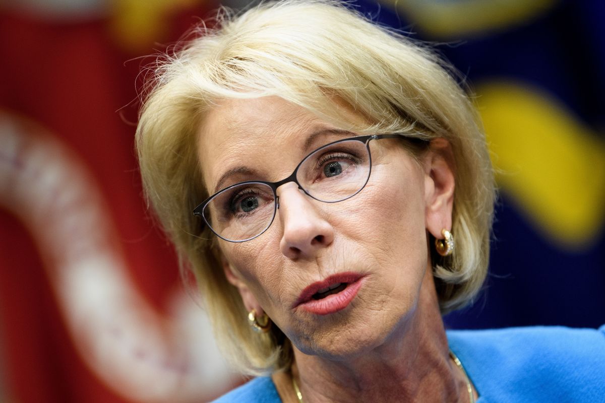 Secretary of Education Betsy DeVos, pictured here on December 18th, 2018.