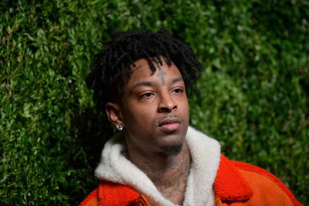 Atlanta rapper 21 Savage attends the CFDA/Vogue Fashion Fund 15th Anniversary Event on November 5th, 2018 in Brooklyn, New York.