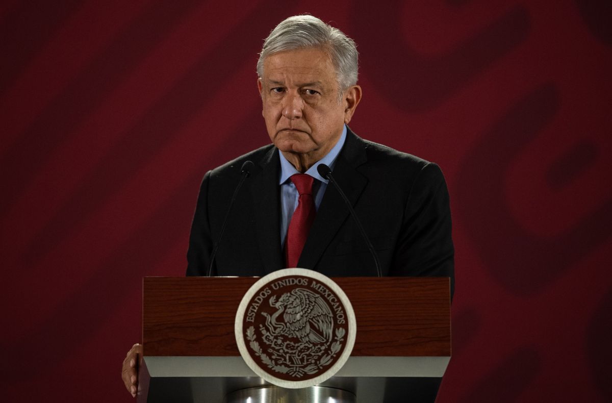 Mexican President Andrés Manuel López Obrador speaks during his daily morning press conference at the National Palace in Mexico City on March 26th, 2019.