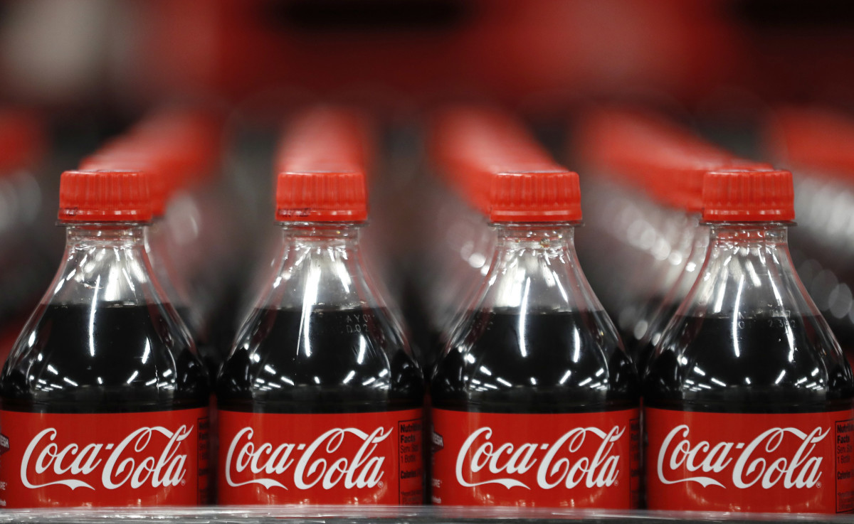Bottles of Coca-Cola wait to be shipped out at a bottling plant in Salt Lake City, Utah.