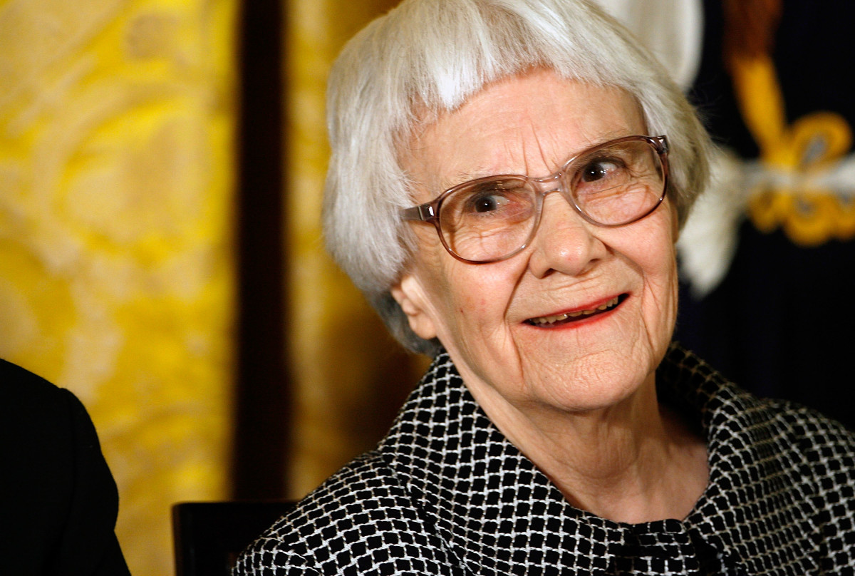 Harper Lee before receiving the 2007 Presidential Medal of Freedom in the East Room of the White House on November 5th, 2007, in Washington, D.C.