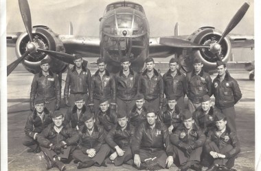 The author's Grandpa George (back row, second from right) during training at the Marine Corps Air Station in Cherry Point, North Carolina.