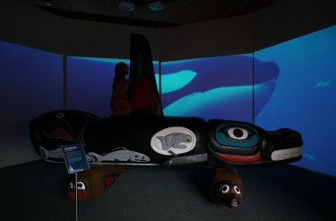The House of Tears Carvers of the Lummi Nation and The Natural History Museum, Whale People Protectors of the Sea, exhibition at Florida Museum of Natural History, Gainesville, Florida, 2018.
