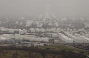 Petroleum storage and refineries are seen in Deer Park, Texas, a city near Houston.