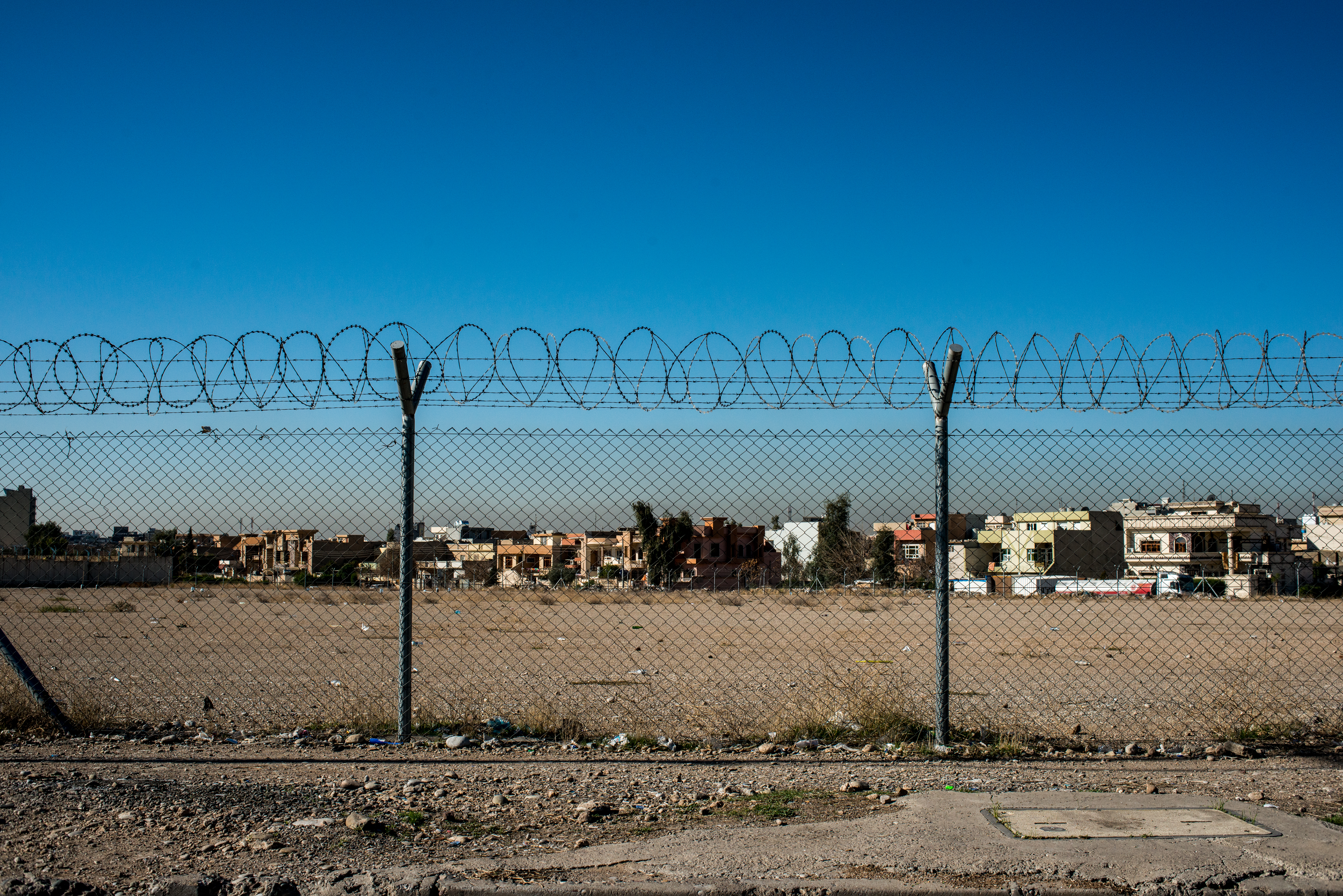 A view of the outside of the juvenile prison in Erbil which holds underage offenders who supported ISIS.