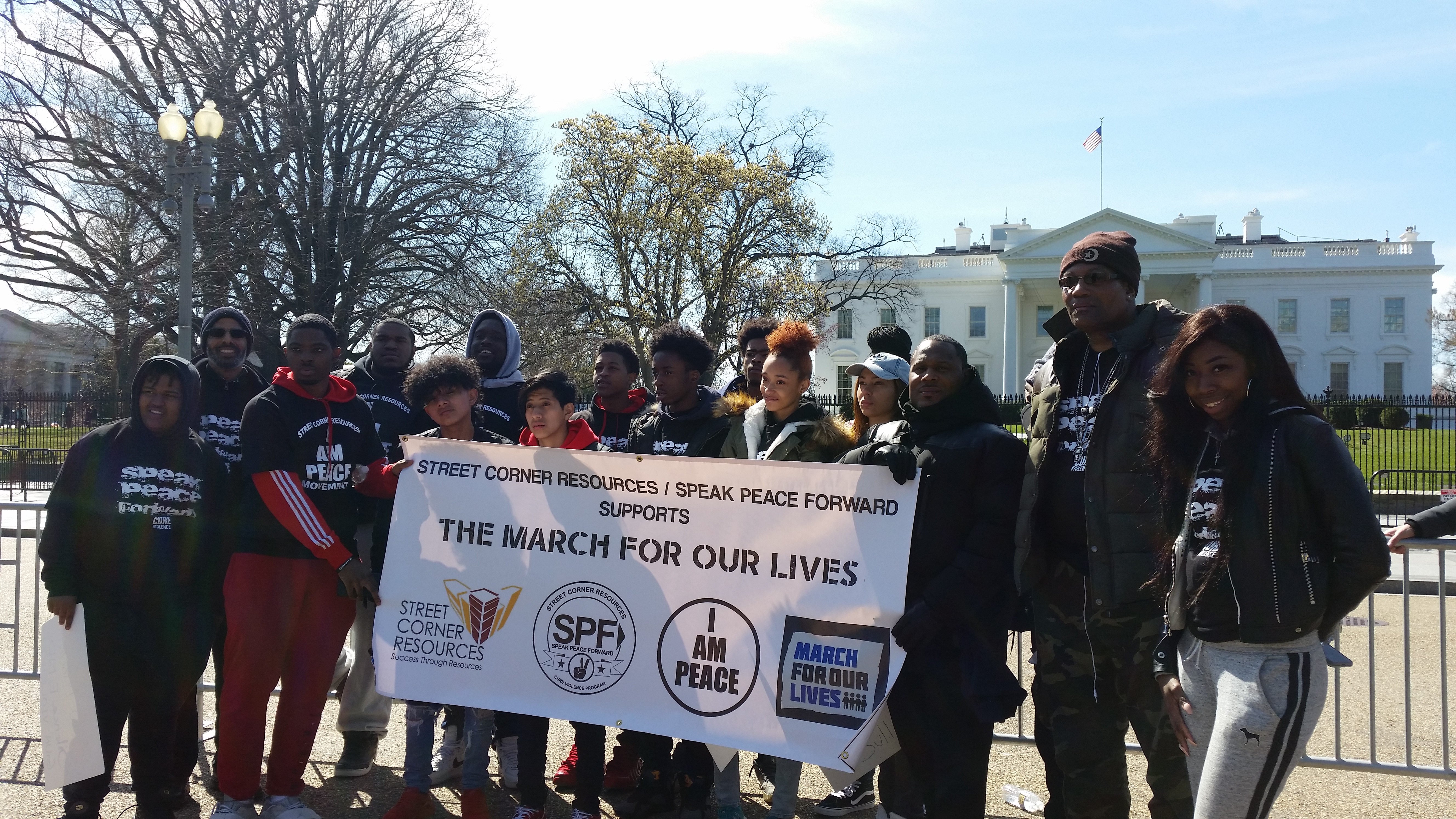 Adults and youth from Street Corner Resources, which is based in New York City's Harlem neighborhood.