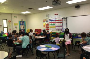 Students in a classroom at Tolleson Elementary School.