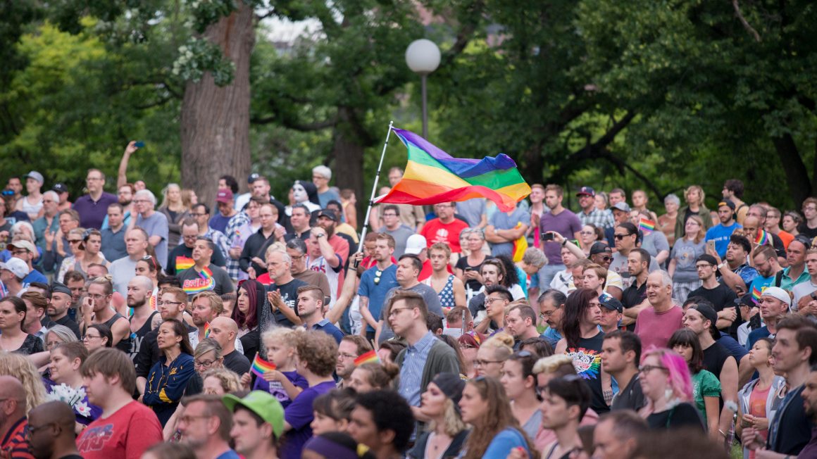 A Minneapolis vigil following the Pulse massacre.