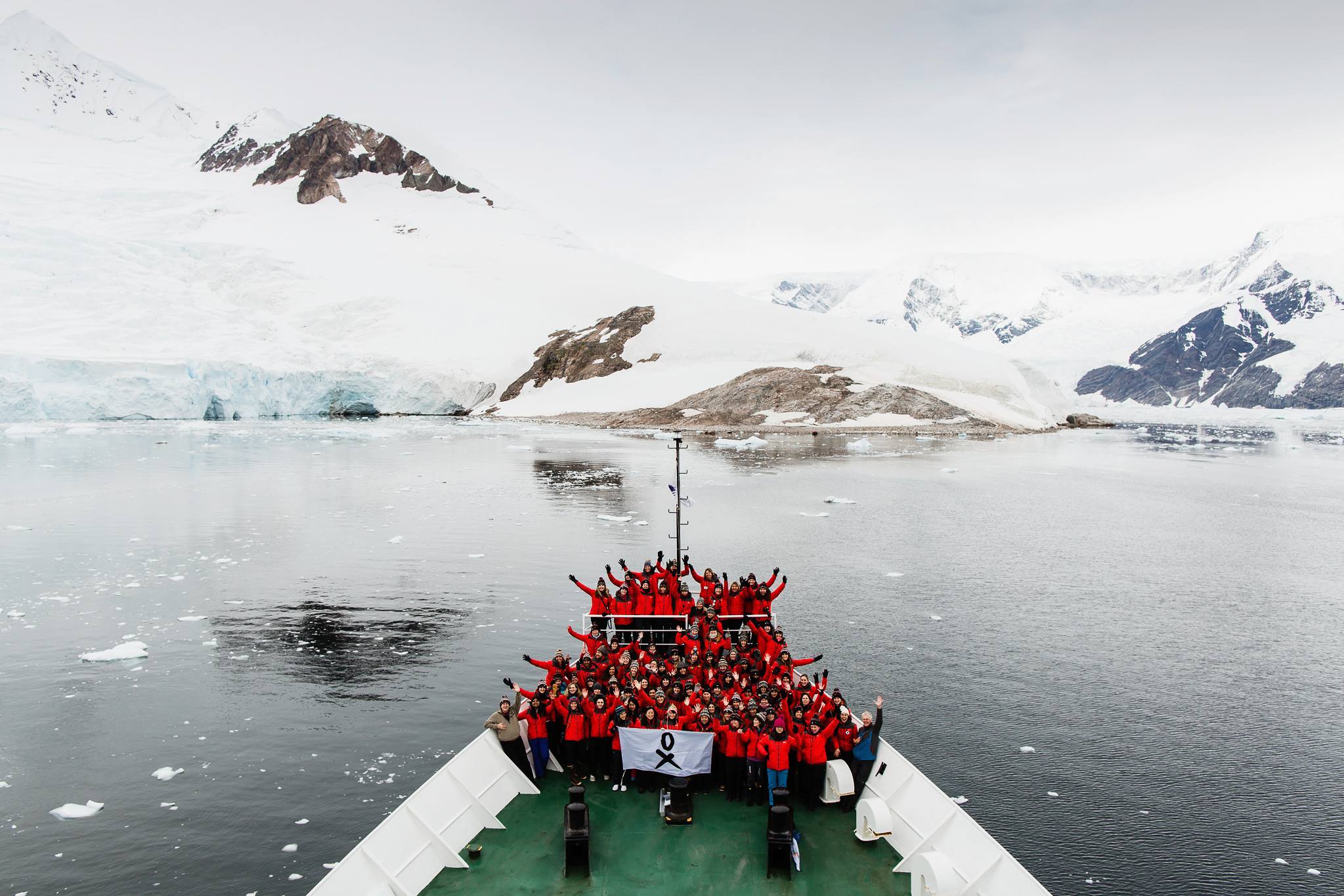 Christiana Figueres on an expedition to Antarctica led by Fabian Dattner of Australia.