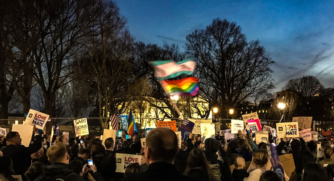 The ProtectTransKids Protest in Washington, D.C., on February 22nd, 2017.