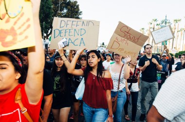 A protest to defend DACA in Los Angeles, California, in 2017.