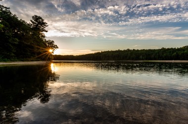 Walden Pond at sunset, July 29th, 2017.