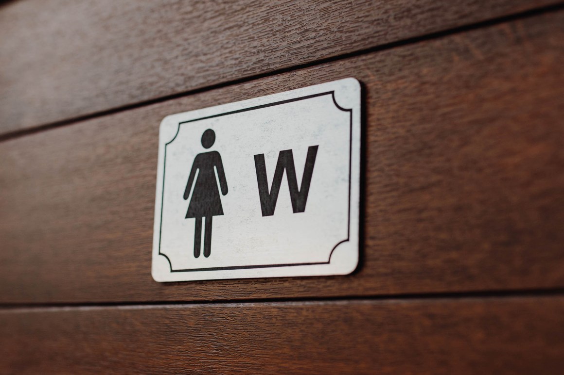 Women's restroom sign