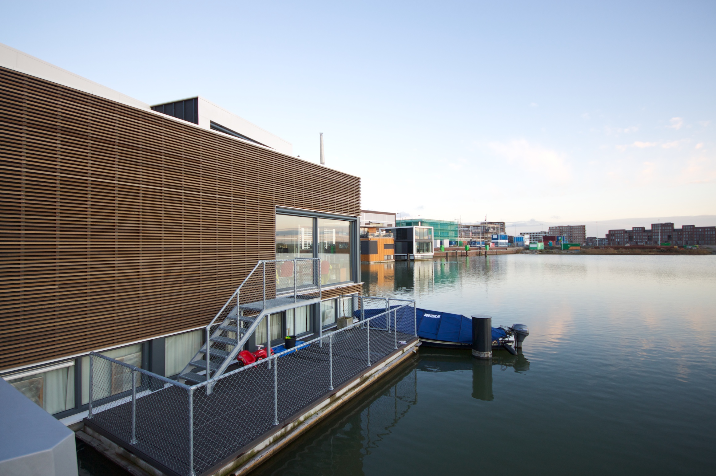 A floating home in IJburg, Amsterdam.