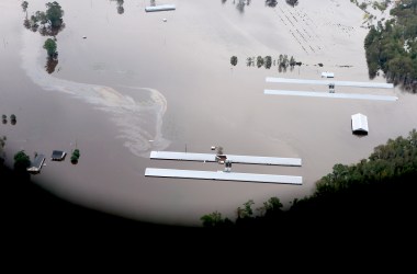 Pilots for Waterkeeper Alliance document the effects of Hurricane Florence's flooding on concentrated animal feeding operations in North Carolina on September 17th, 2018.