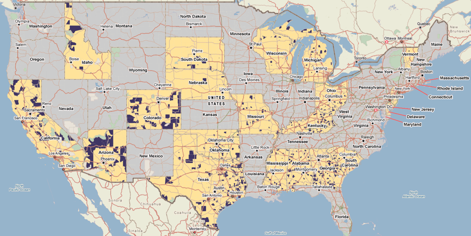 Opportunity zone designations as of April 23rd. The final opportunity zone designations will be revealed in May.