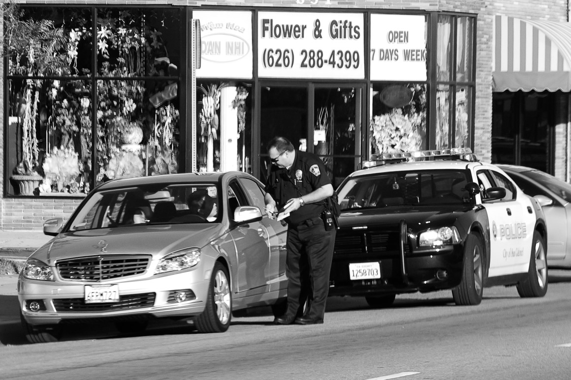 A San Gabriel police officer.