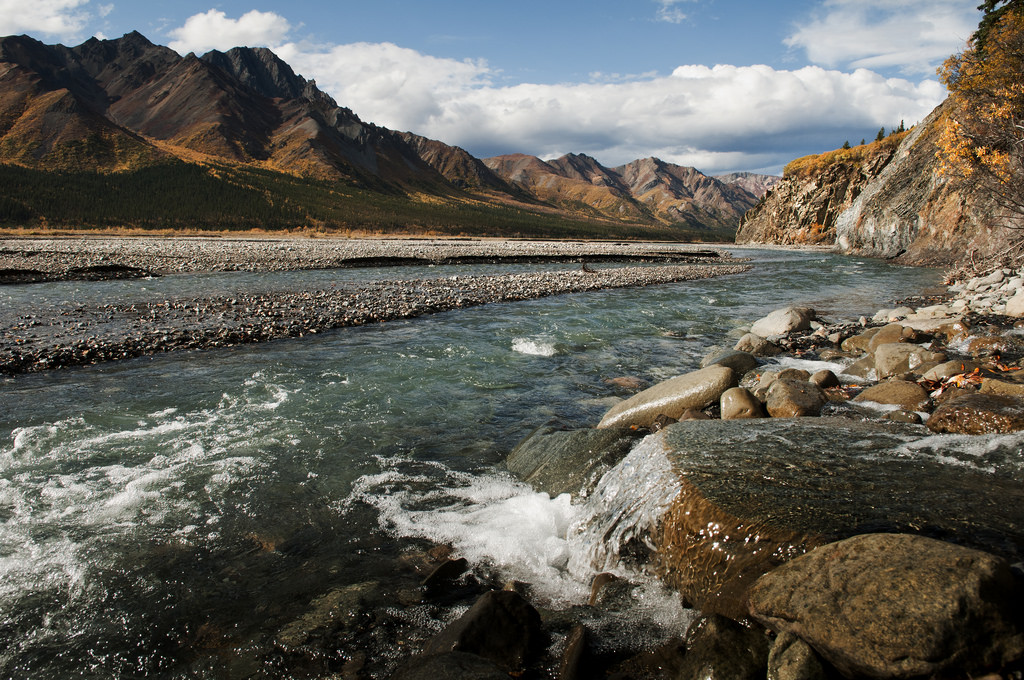 The Toklat River, located in central Alaska.