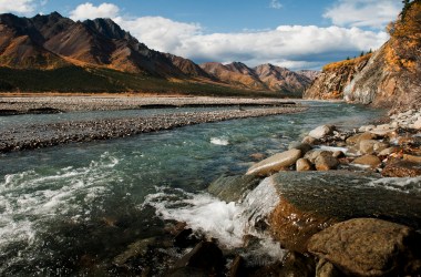 The Toklat River, located in central Alaska.