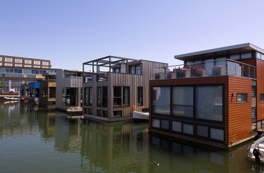 Floating homes in IJburg, Amsterdam.