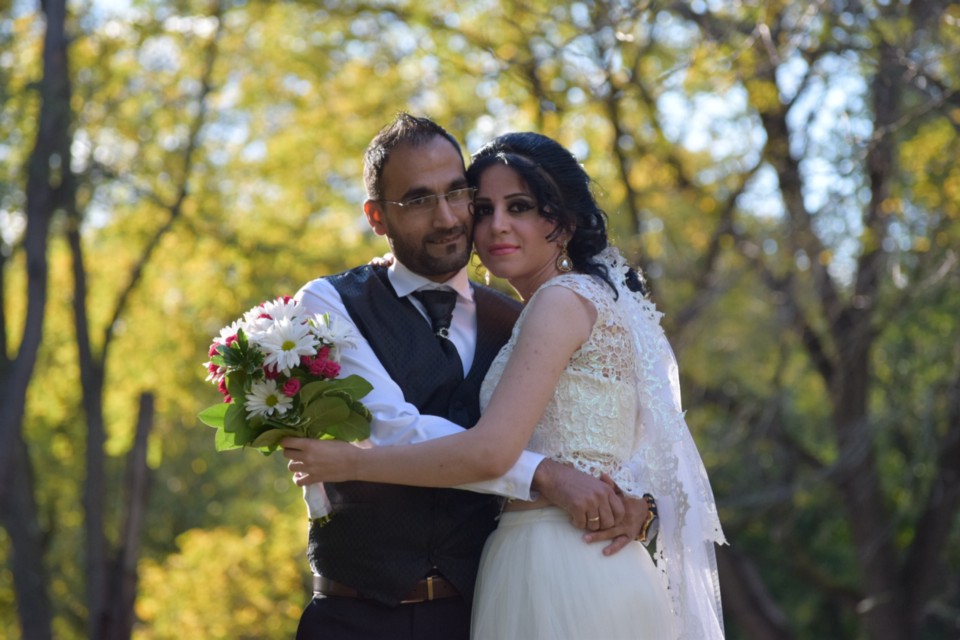 Photo of Zubair Rushk and Etan Shukri in their wedding clothes