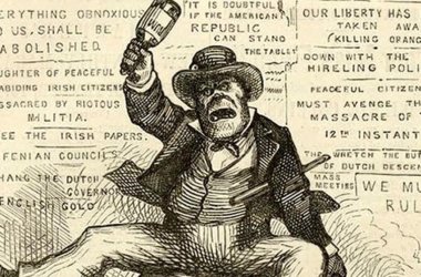 Racist Irish caricatures in 19th-century America