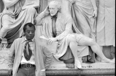 James Baldwin on the Albert Memorial in Kengsington Gardens, London.