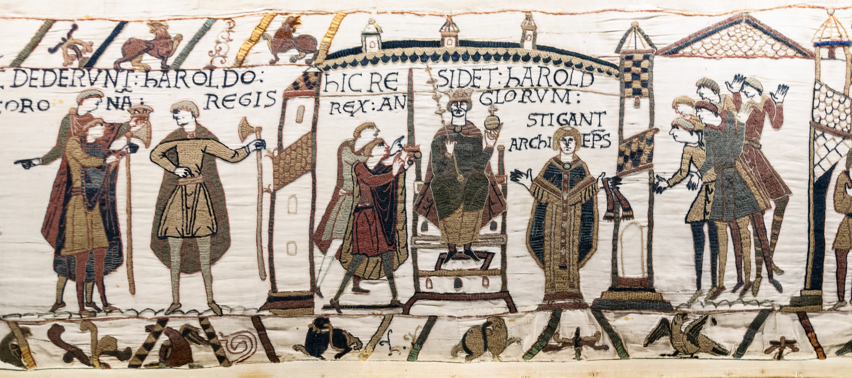 Detail from the Bayeux Tapestry, 11th century C.E.