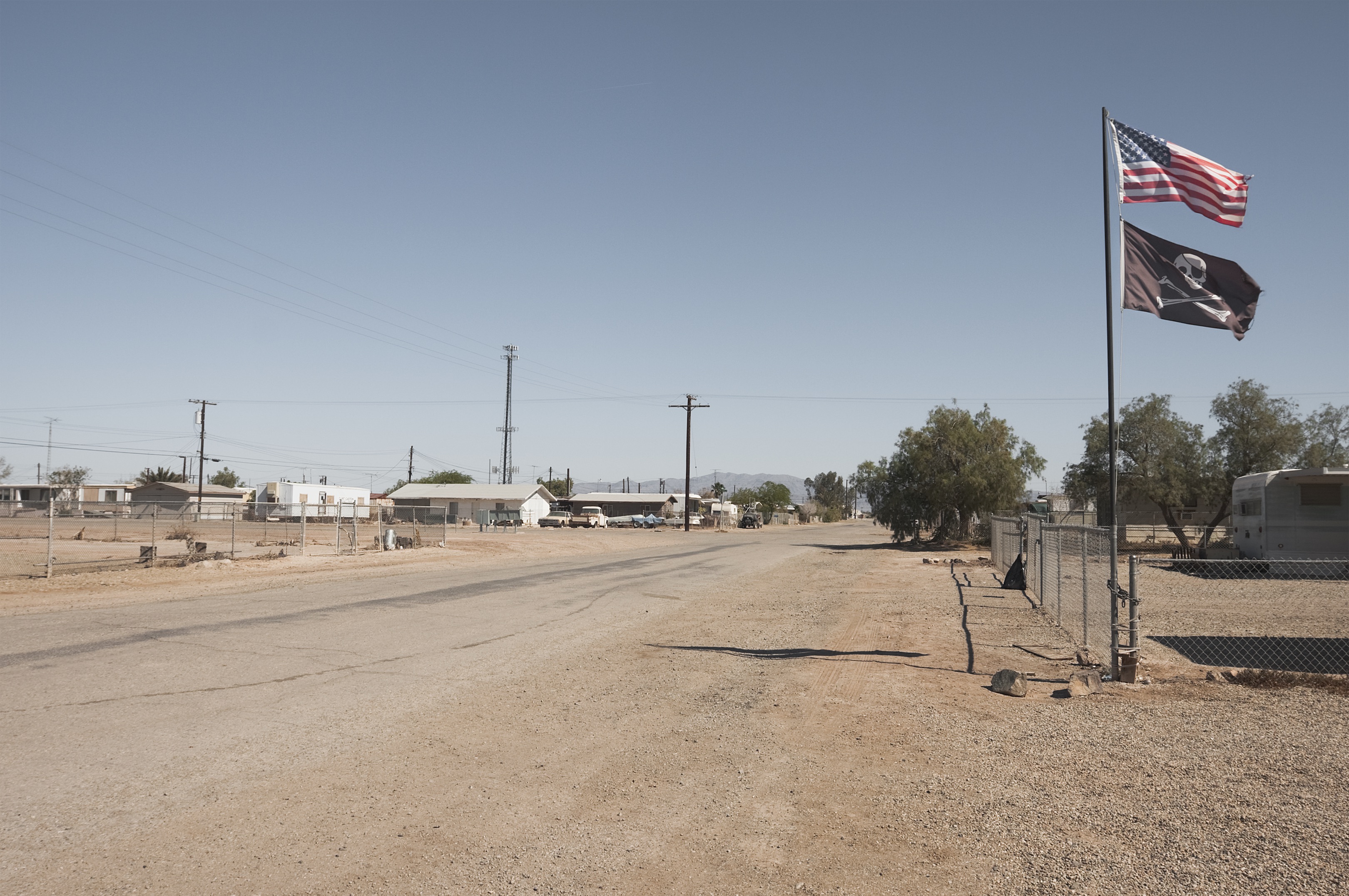 Avenue F in Bombay Beach, California.