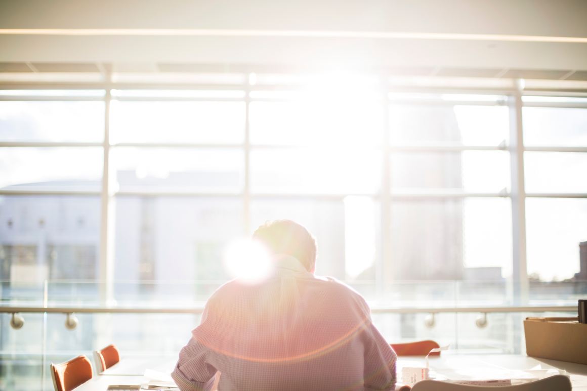 man working office