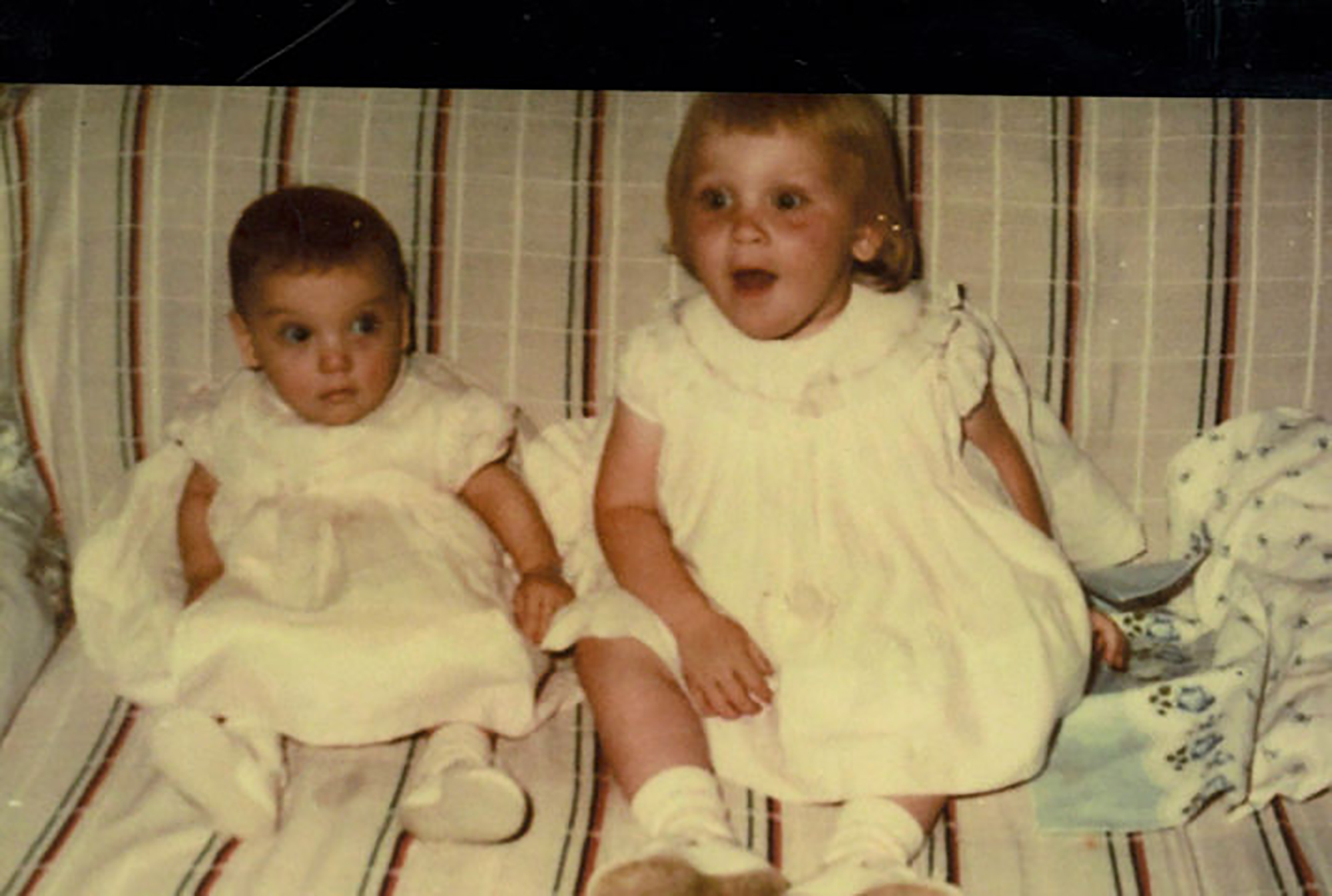 Glenda and Debbie at their grandmother's house in Richmond, c. 1967.