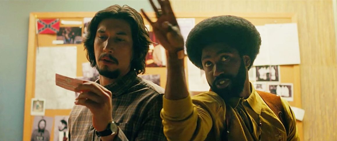 Adam Driver and John David Washington in Spike Lee's BlacKkKlansman.